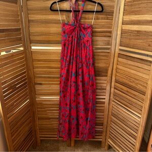 Xirena Cotton Floral Halter Neck Midi Dress size XS